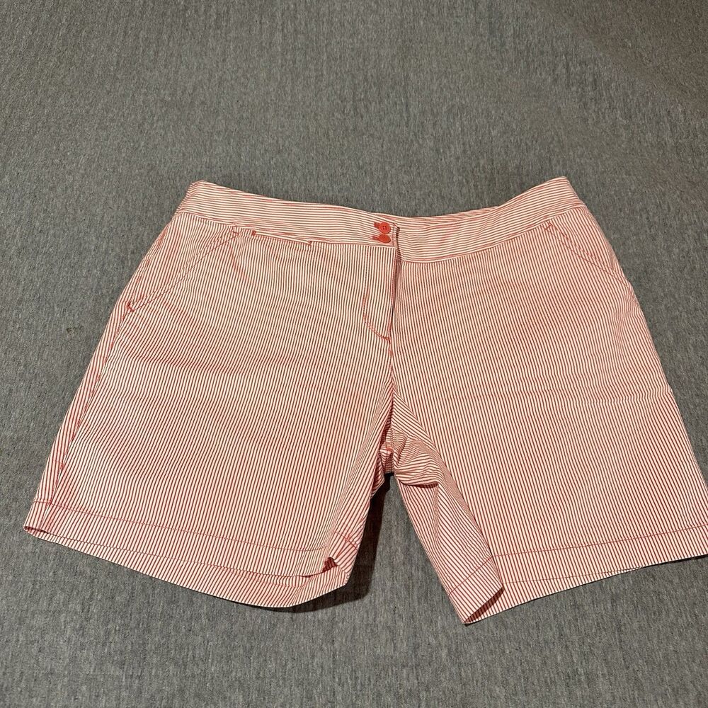 Tommy Bahama Chino Seersucker Nautical Striped Shorts Womens 14 Golf Old Money